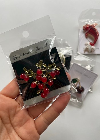 Renkli Payetli Kadın Broş Seti - Görsel 4