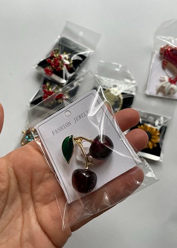 Renkli Payetli Kadın Broş Seti - Görsel 3