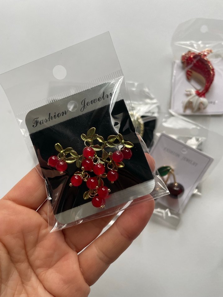 Renkli Payetli Kadın Broş Seti - Görsel 4