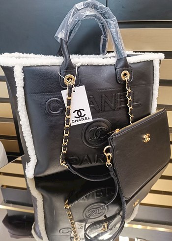 Beden Kahverengi Kürklü Deri Chanel Çanta