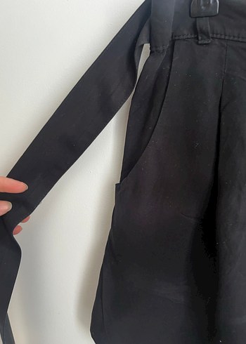 Siyah Beli Kuşaklı Hamile Mini Şort - Görsel 5