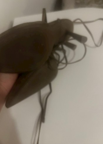 Bej Süet Stiletto Topuklu Kadın Ayakkabı - Görsel 4