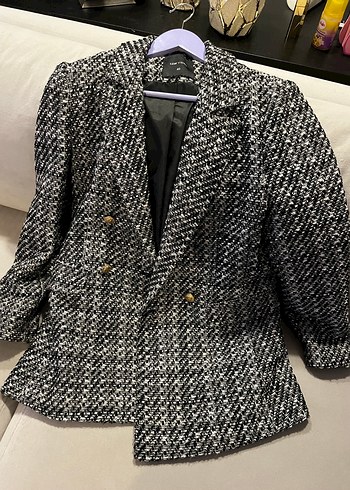 Uzun Kesim Desenli  Kaban - Görsel 5