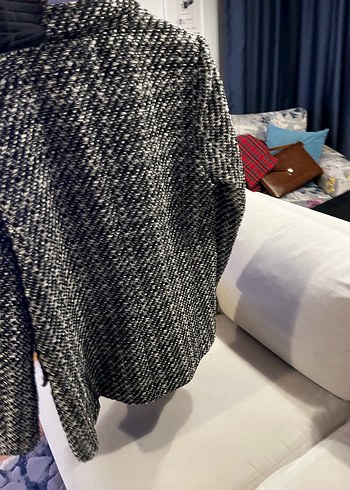 Uzun Kesim Desenli  Kaban - Görsel 7