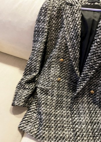 Uzun Kesim Desenli  Kaban - Görsel 3