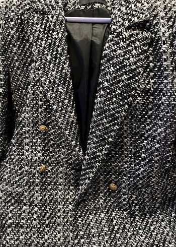 Uzun Kesim Desenli  Kaban - Görsel 2