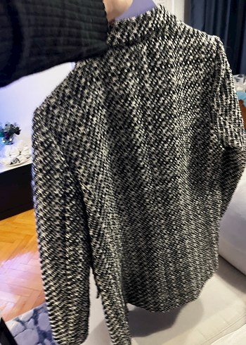 Uzun Kesim Desenli  Kaban - Görsel 6