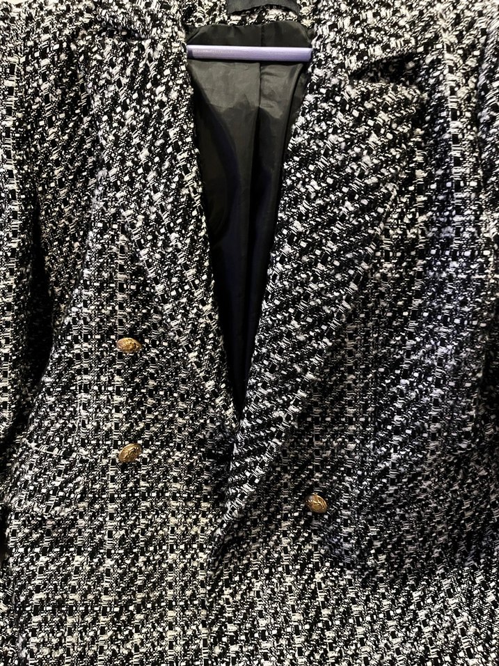 Uzun Kesim Desenli  Kaban - Görsel 2