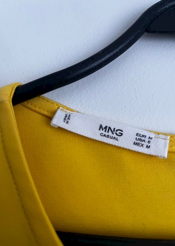 Sarı Midi Askısız Kadın Elbise - Görsel 4