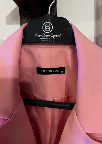 Pembe Düğmeli Kadın Blazer Ceket - Görsel 3