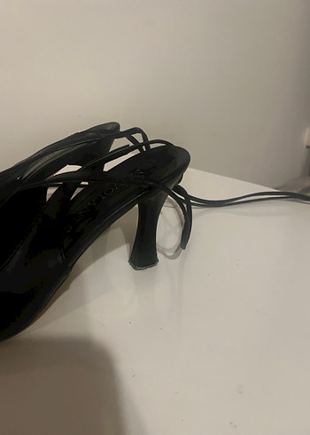 Siyah Yılan Desenli Stiletto Topuklu Kadın Ayakkabı - Görsel 5