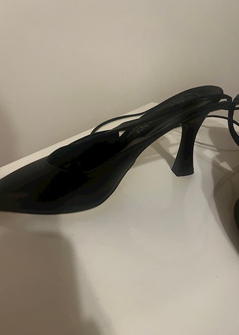 Siyah Yılan Desenli Stiletto Topuklu Kadın Ayakkabı - Görsel 4