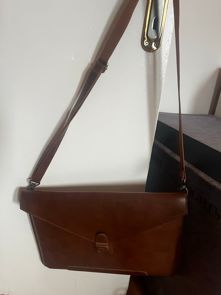 Kahverengi Vintage Erkek Evrak Çantası - Görsel 4