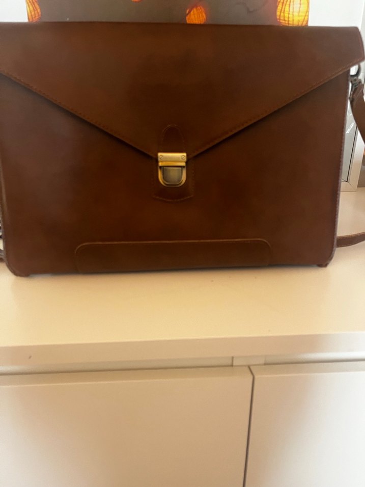 Kahverengi Vintage Erkek Evrak Çantası - Görsel 2