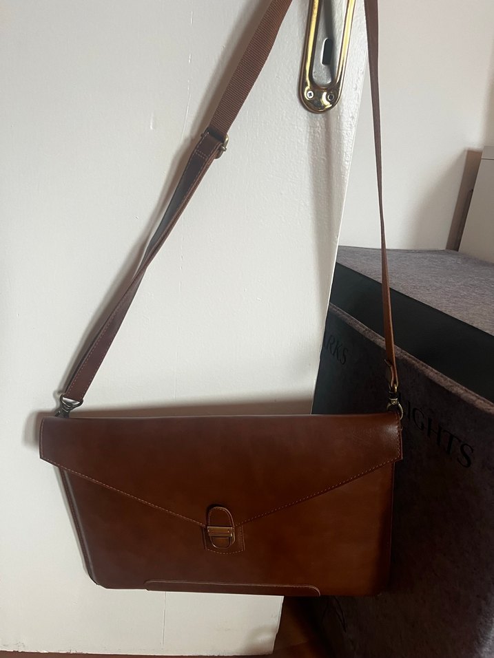 Kahverengi Vintage Erkek Evrak Çantası - Görsel 5