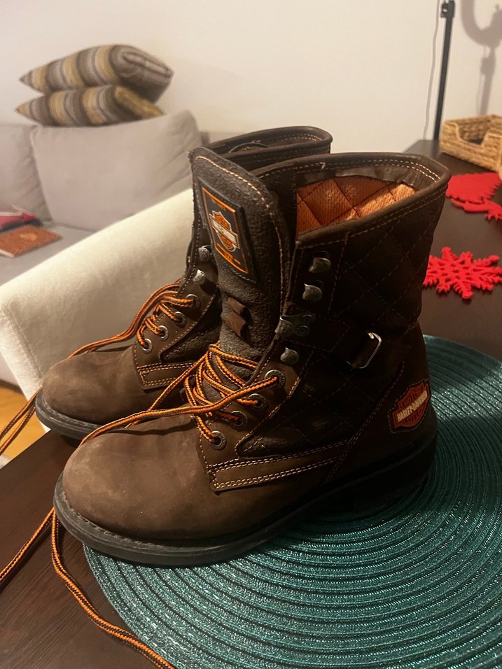 Kahverengi Deri Tokalı Biker Kadın Botu - Görsel 3