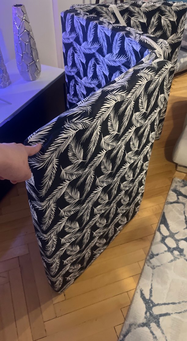 Gri Baskılı Desenli yer yatak - Görsel 3