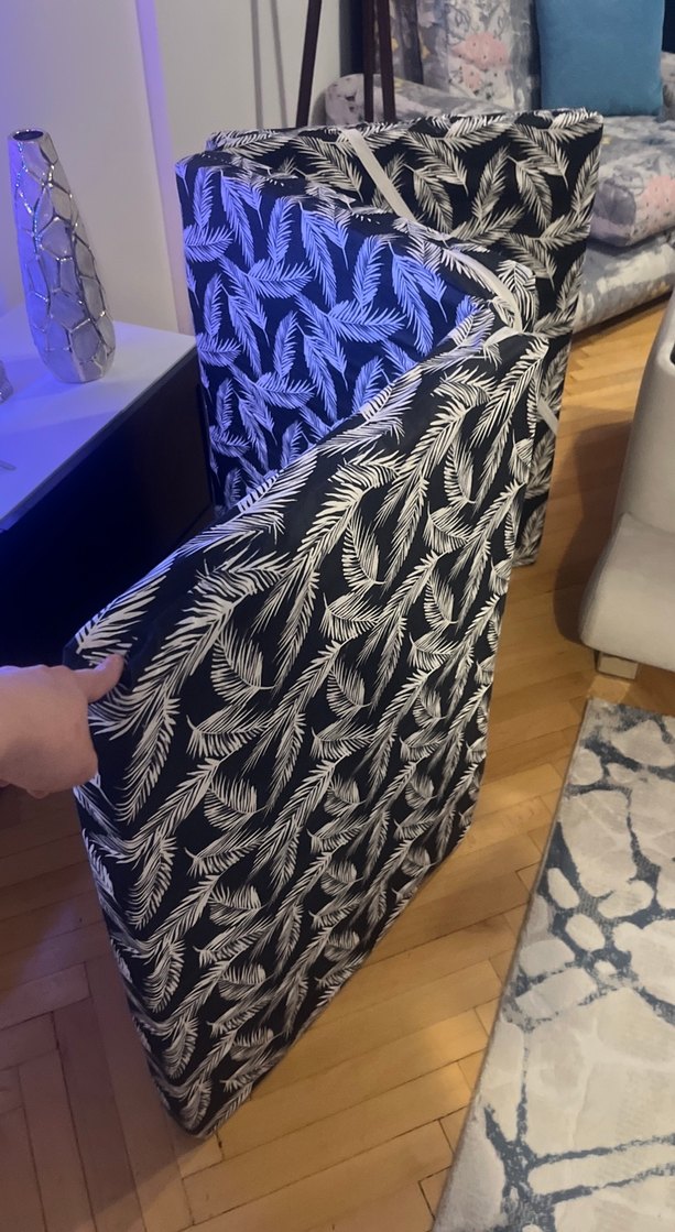 Gri Baskılı Desenli yer yatak - Görsel 4