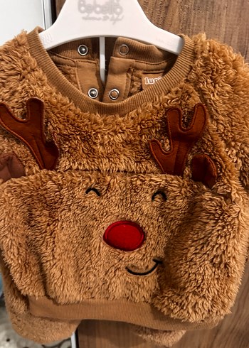 Kahverengi Erkek Çocuk Kürklü Sweatshirt - Görsel 3