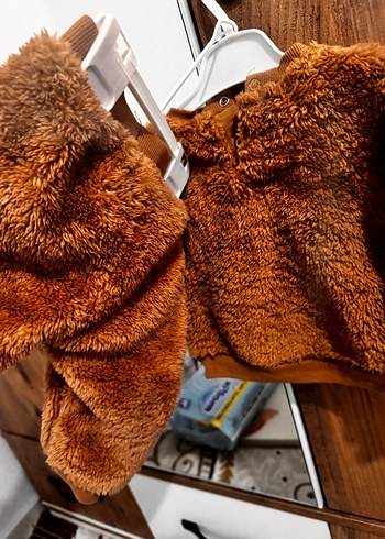 Kahverengi Erkek Çocuk Kürklü Sweatshirt - Görsel 5