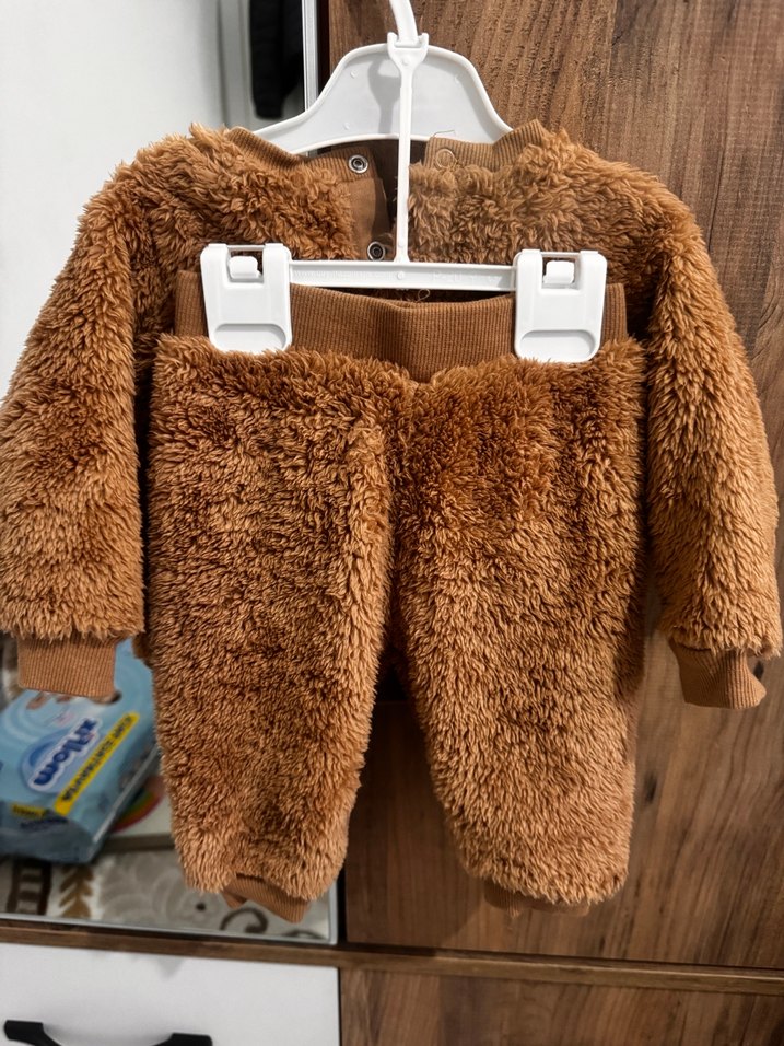 Kahverengi Erkek Çocuk Kürklü Sweatshirt - Görsel 2