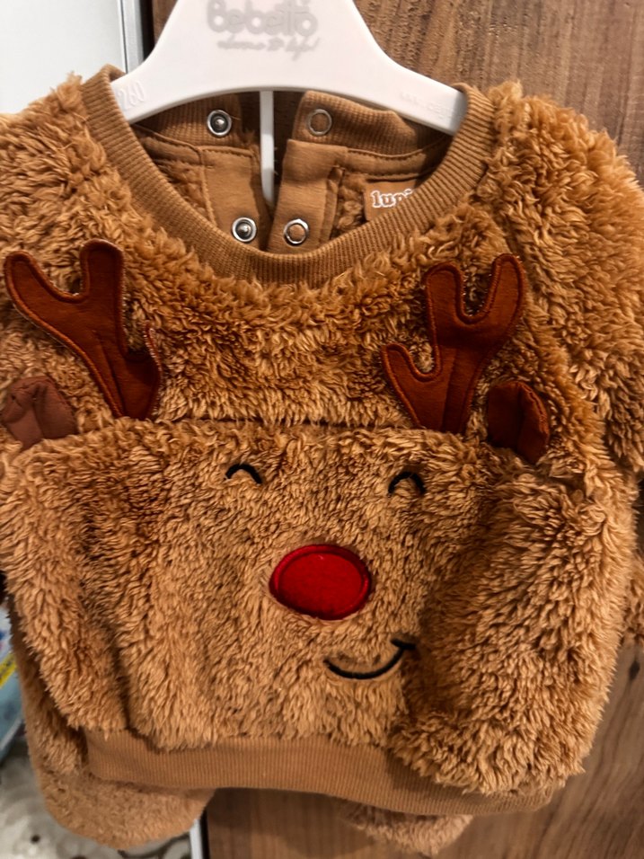 Kahverengi Erkek Çocuk Kürklü Sweatshirt - Görsel 3