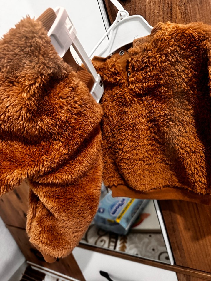 Kahverengi Erkek Çocuk Kürklü Sweatshirt - Görsel 5