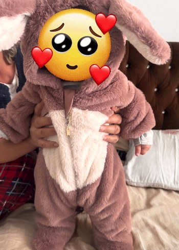 Bebek Kahverengi Kürklü Tulum - Görsel 2