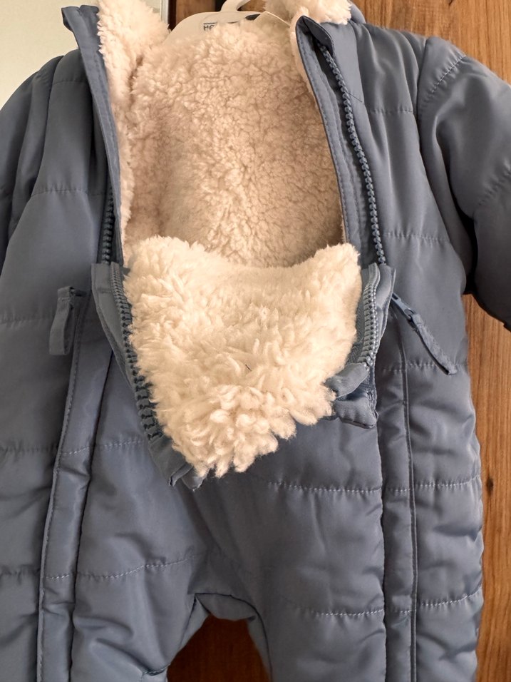 Gri Bebek kışlık Tulum Kapüşonlu - Görsel 4