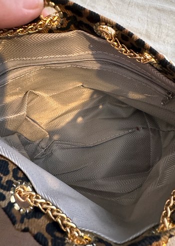 Mini askılı leopar desenli çanta - Görsel 3
