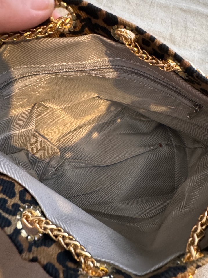 Mini askılı leopar desenli çanta - Görsel 3