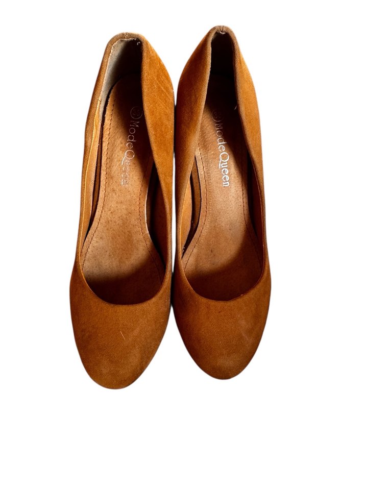 Camel tonları Süet Tokalı Stiletto Topuklu Ayakkabı - Görsel 3