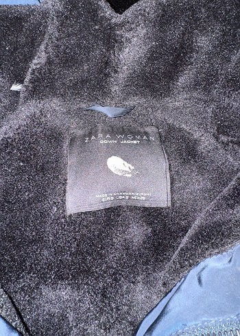 Zara koyu mavi Kapüşonlu Kadın Kışlık Mont - Görsel 4