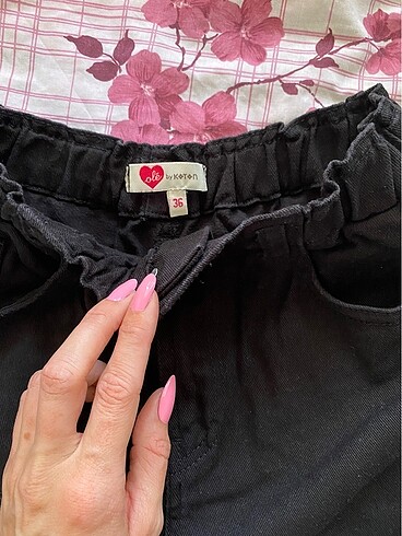 36 Beden siyah Renk Koton şort