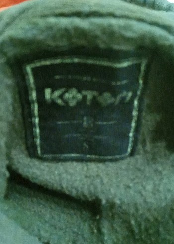 s Beden Kapüşonlu ve Baskılı Kahverengi Erkek Sweatshirt