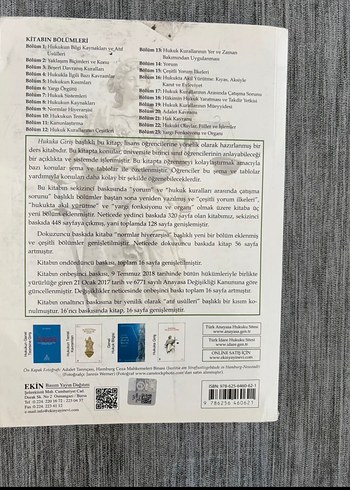  Beden Kemal Gözler Hukuka Giriş Kitabı