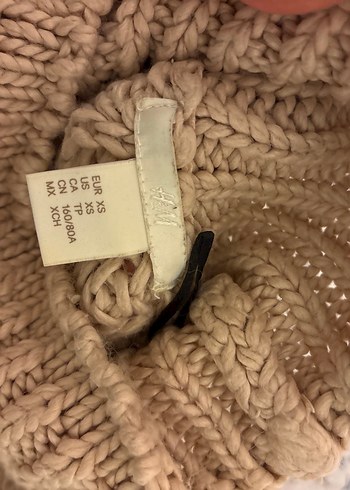 Boğazlı açık pembe -bej Örgü Kadın Kazak - Görsel 4