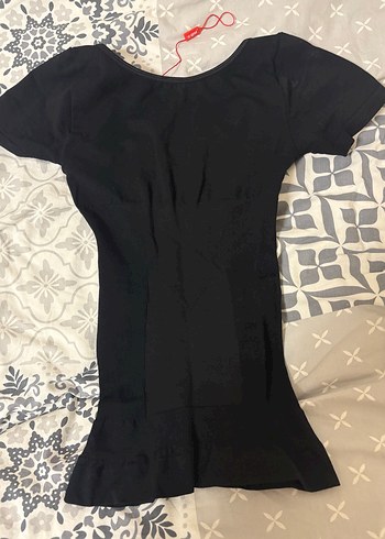 Siyah Bisiklet Yakalı Dar Kesim korse body - Görsel 5