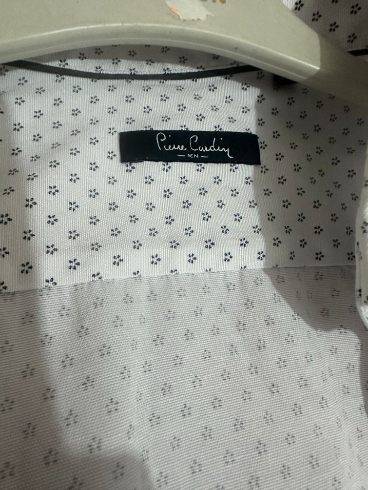Pierre Cardin Erkek Beyaz Pamuklu Baskılı Gömlek - Görsel 2