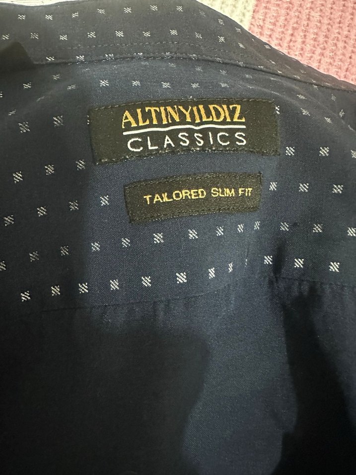 Altınyıldız Classics Lacivert Erkek Düğmeli Uzun Kollu Gömlek - Görsel 2