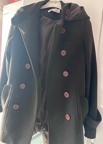 Kadın Kahverengi Kaban - Görsel 3