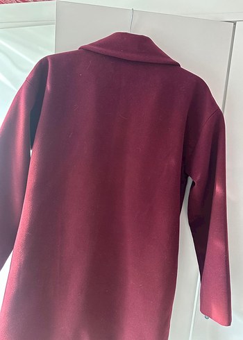 Koton Tek Düğmeli Bordo Kaban - Görsel 2