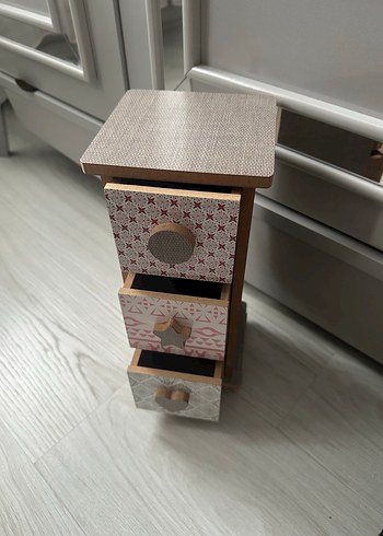 Bej 3 Çekmeceli Makyaj Organizeri - Görsel 2