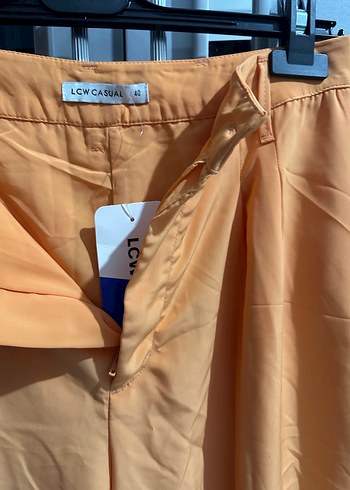 Turncu Düğmeli Kadın Pantolon - Görsel 2