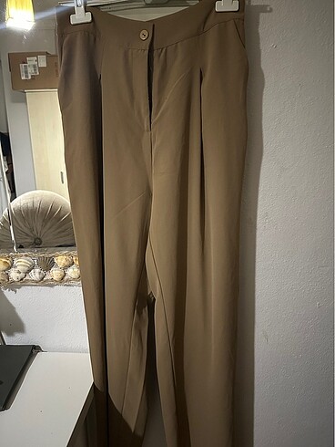 44 Beden camel Renk KUMAŞ PANTOLON
