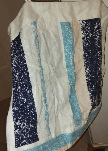 Bohem Mavi Baskılı Kadın bluz - Görsel 3