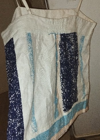 Bohem Mavi Baskılı Kadın bluz - Görsel 5