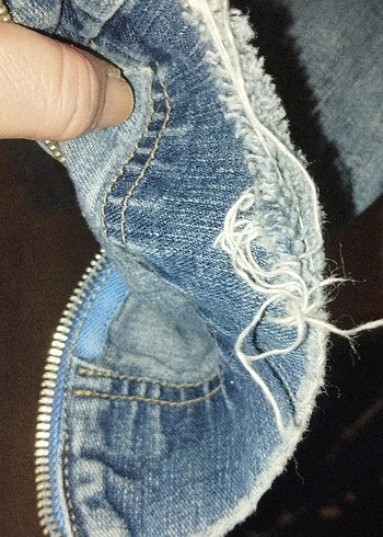 Gri Kadın Denim Ceket, Düğmeli, İnce Kesim - Görsel 4