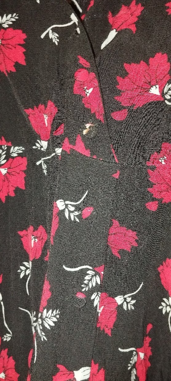 Çiçek Desenli Kırmızı Bohem Midi Elbise - Görsel 4