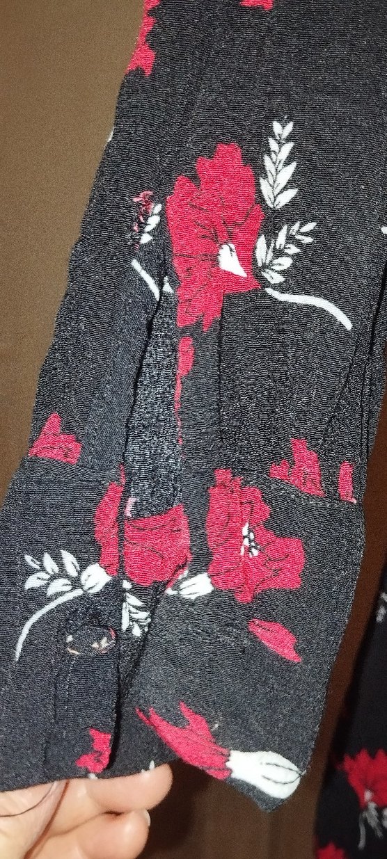 Çiçek Desenli Kırmızı Bohem Midi Elbise - Görsel 5